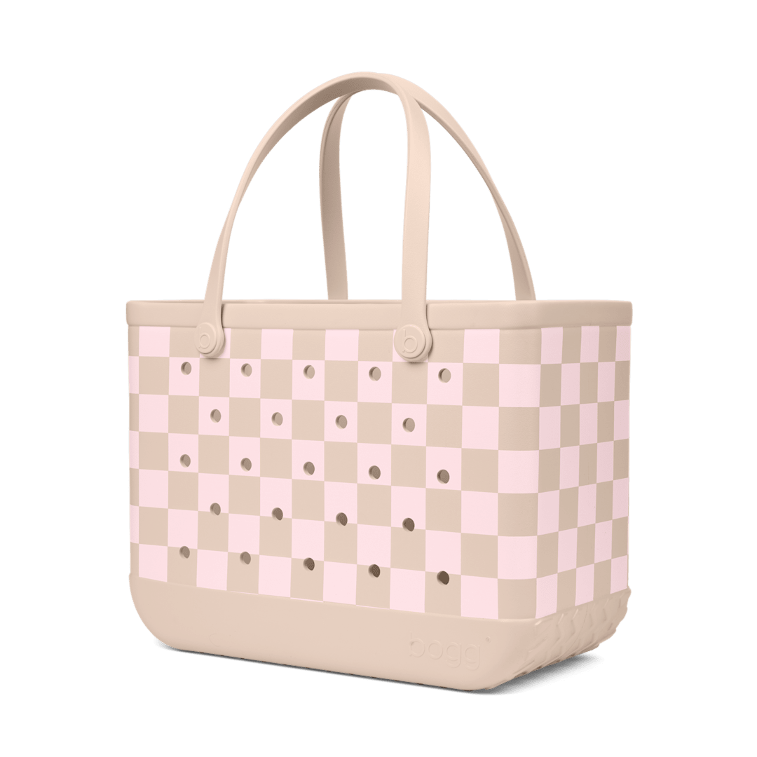 Original Bogg Bag - Checkered Linen/ Pink Marshmallow - Image 2