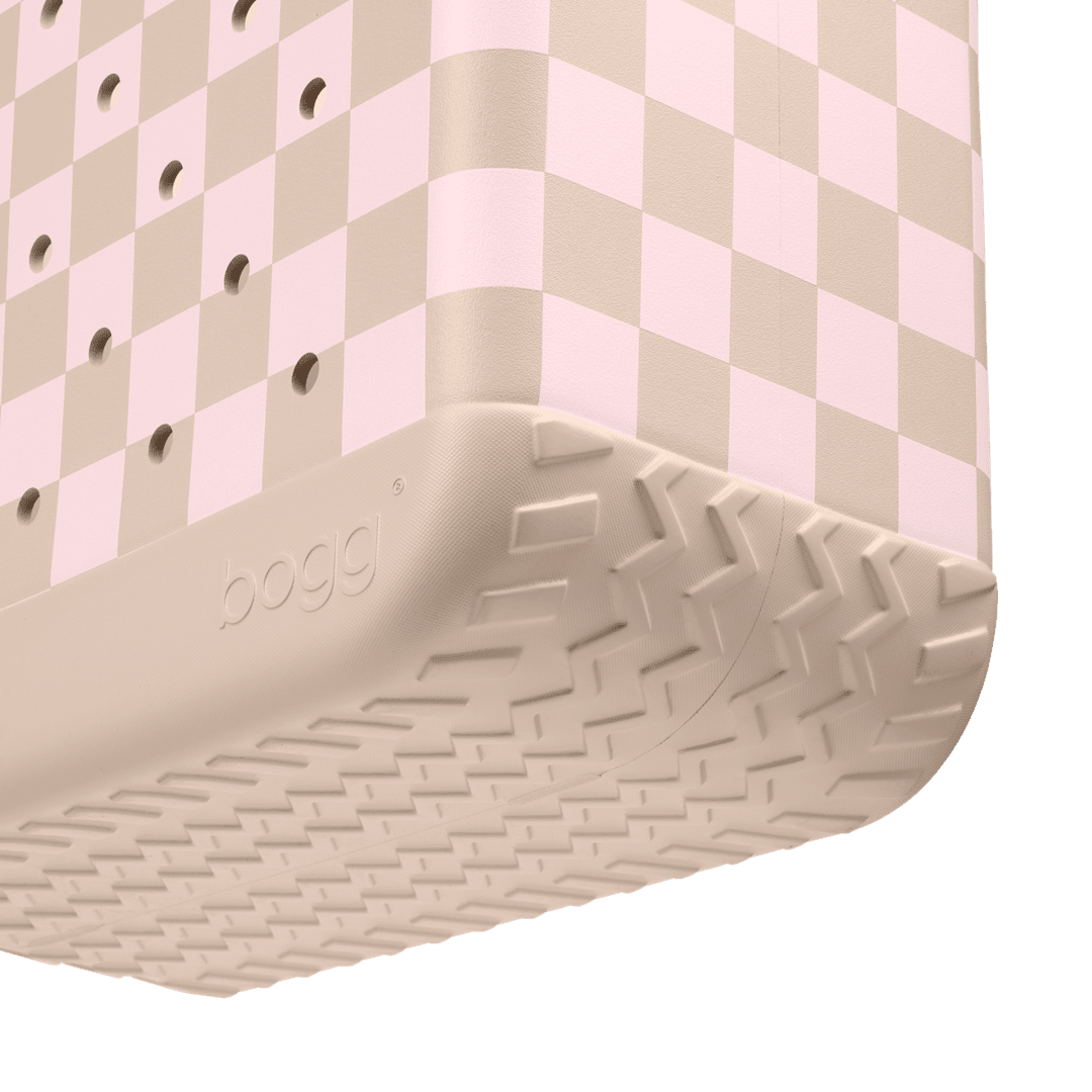 Original Bogg Bag - Checkered Linen/ Pink Marshmallow - Image 4