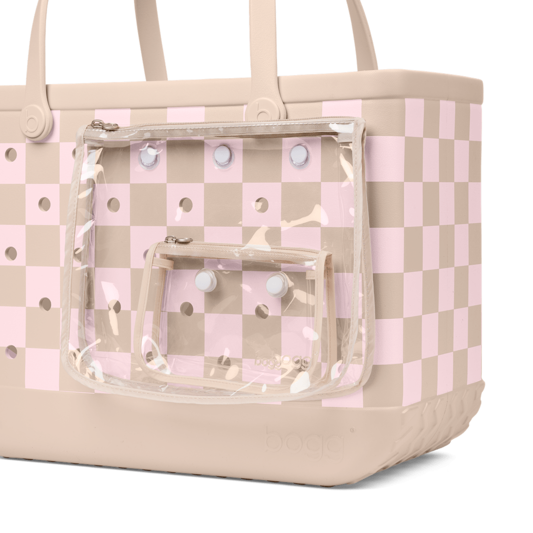 Original Bogg Bag - Checkered Linen/ Pink Marshmallow - Image 5