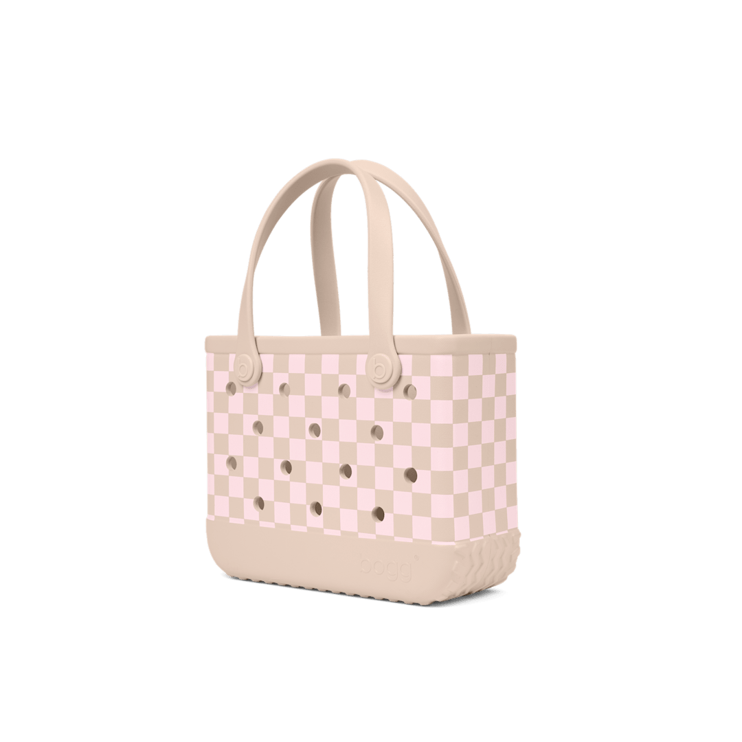 Bitty Bogg Bag - Checkered Linen/ Pink Marshmallow - Image 2