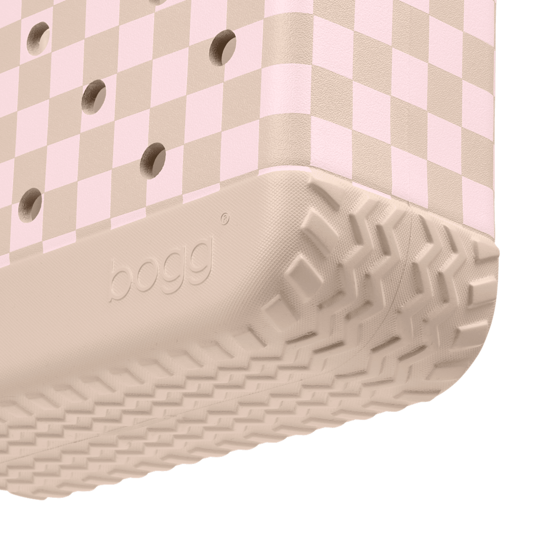 Bitty Bogg Bag - Checkered Linen/ Pink Marshmallow - Image 4